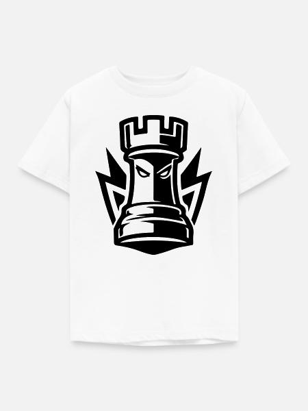 schach turm - Kinder T-Shirt - Weiß