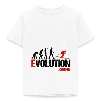 Evolution of Skiing - Kids' T-Shirt - white - Front - AI Model Kid Male (0cm)