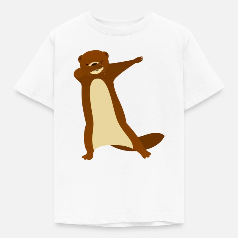 Otter Dab Dance - Cool Gift - T-shirt Enfant - blanc