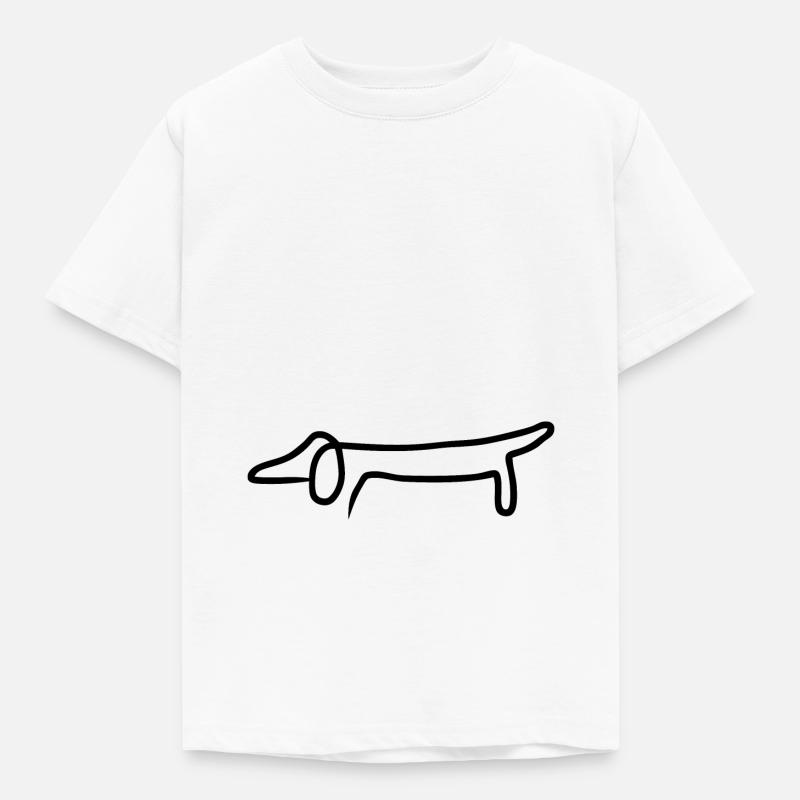 Dackel Kunst - Kinder T-Shirt - Weiß