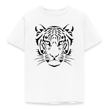Tiger, Tigerkopf - Kinder T-Shirt - Weiß - Vorne - AI Model Kid Male (0cm)