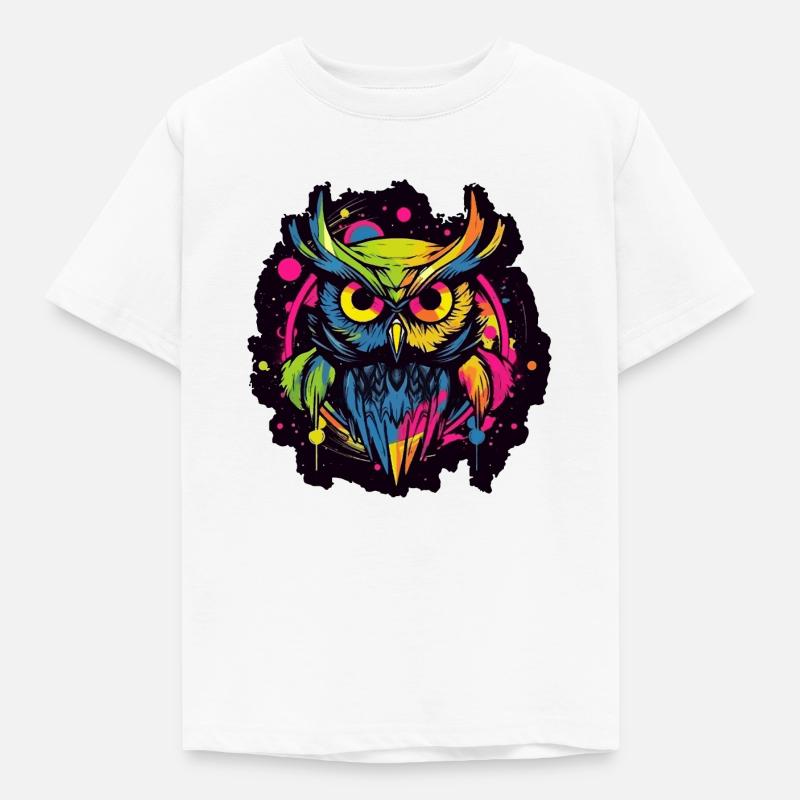 Eule - Kinder T-Shirt - Weiß
