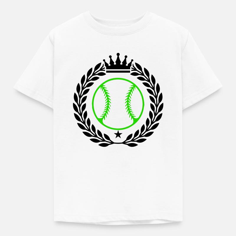 Écusson de baseball - T-shirt Enfant - blanc