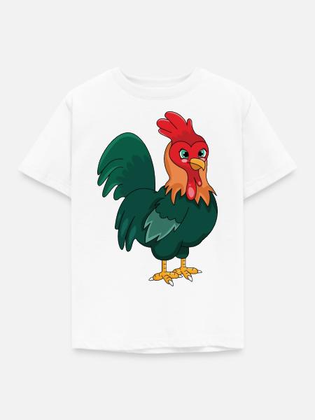Hahn - Kinder T-Shirt - Weiß