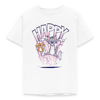 Tom and Jerry Happy - Kids' T-Shirt - white - Front - AI Model Kid Male (0cm)