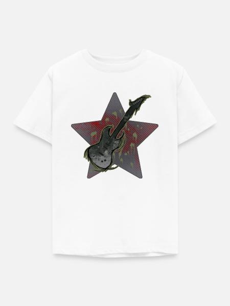 E-Gitarre - Kinder T-Shirt - Weiß