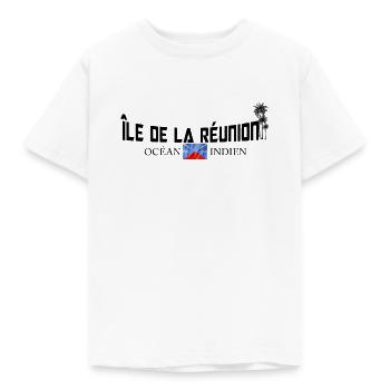Drapeau Île de la Réunion océan Indien - T-shirt Enfant - blanc - Devant - AI Model Kid Male (0cm)
