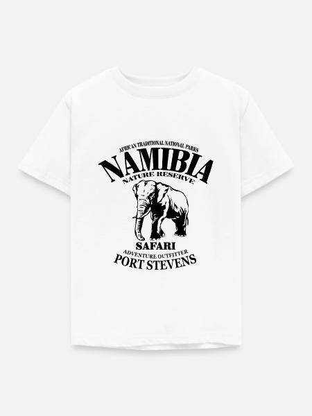 Namibia - Elefant - Kinder T-Shirt - Weiß