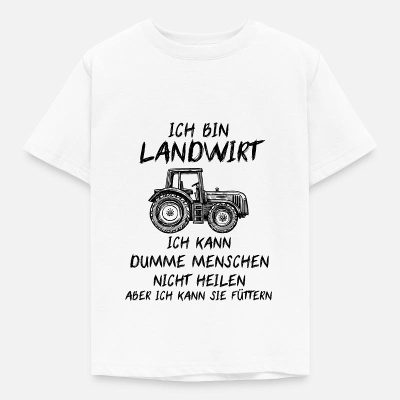 Traktor Bauer Landwirt Beruf Sprüche Geschenk - Kinder T-Shirt - Weiß