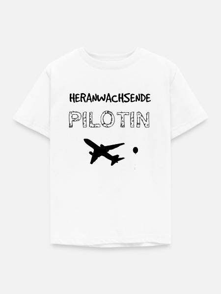 Heranwachsende Pilotin - Kinder T-Shirt - Weiß