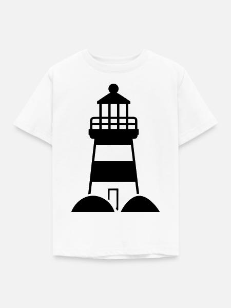 Leuchtturm - Kinder T-Shirt - Weiß