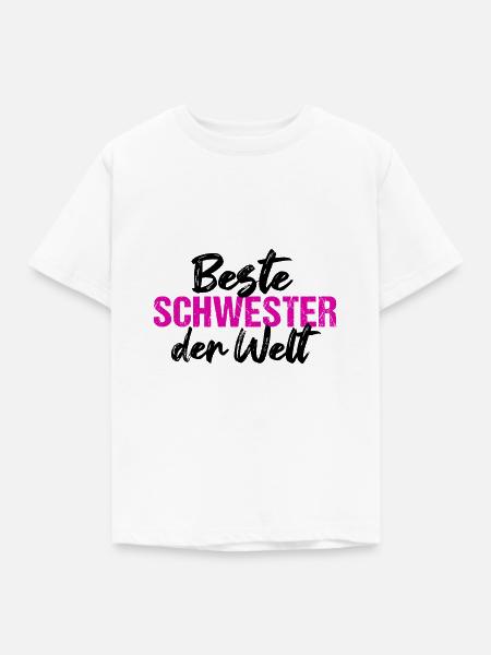 Beste Schwester der Welt Schwester - Kinder T-Shirt - Weiß
