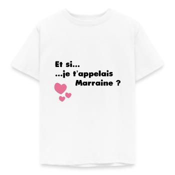 Et si je t'appelais marraine ? - T-shirt Enfant - blanc - Devant - AI Model Kid Male (0cm)