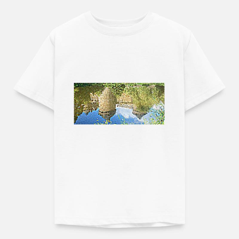 Das Schloss und sein Spiegelbild - Kinder T-Shirt - Weiß