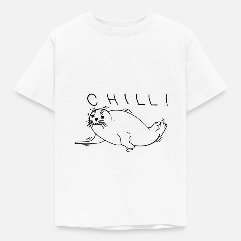 Robbe - Kinder T-Shirt - Weiß