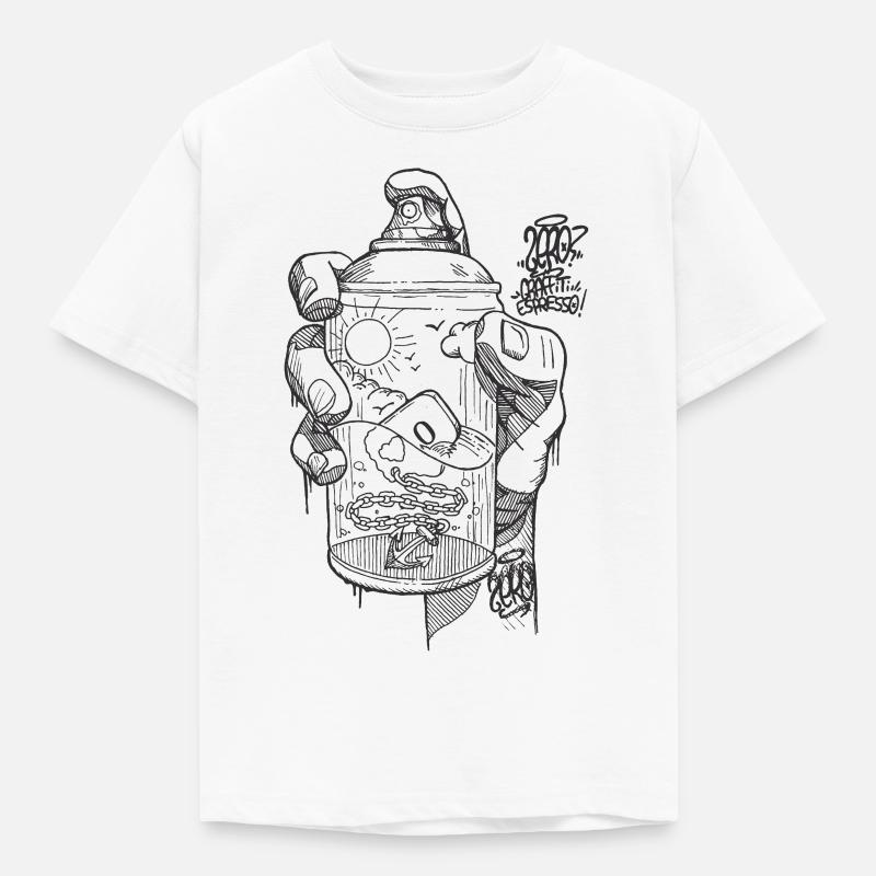 hand spray ZERO bw - T-shirt Enfant - blanc