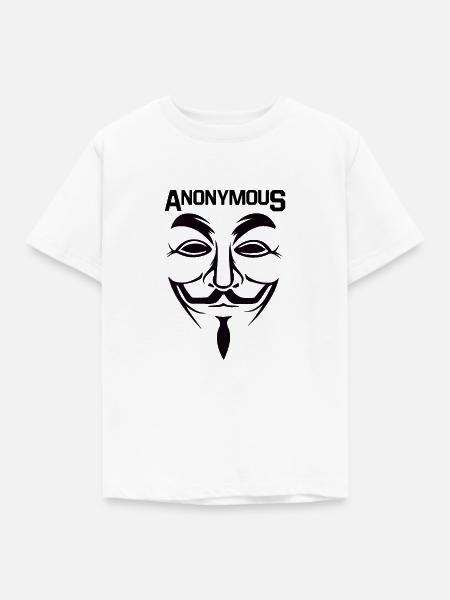Anonymous - Kinder T-Shirt - Weiß