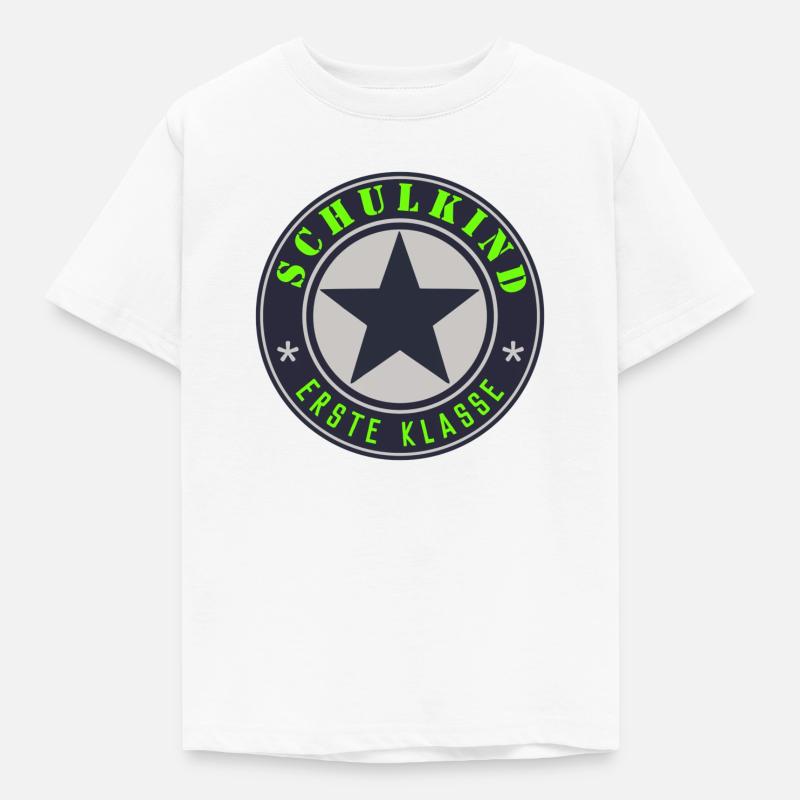 SCHULKIND - ERSTE KLASSE ERSTKLÄSSLER EINSCHULUNG - Kinder T-Shirt - Weiß