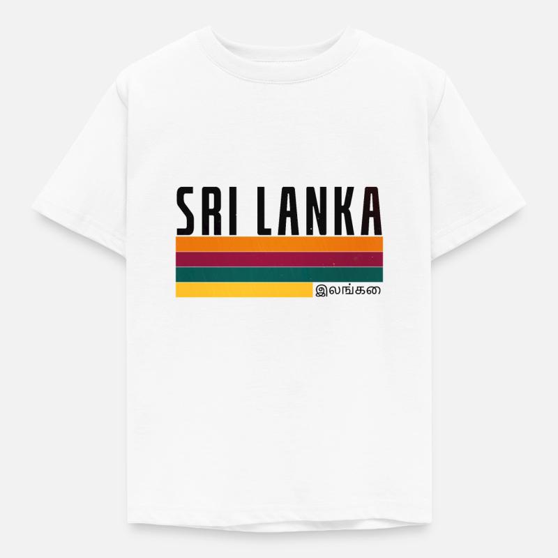 Strisce della bandiera dello Sri Lanka - Maglietta per bambini - bianco