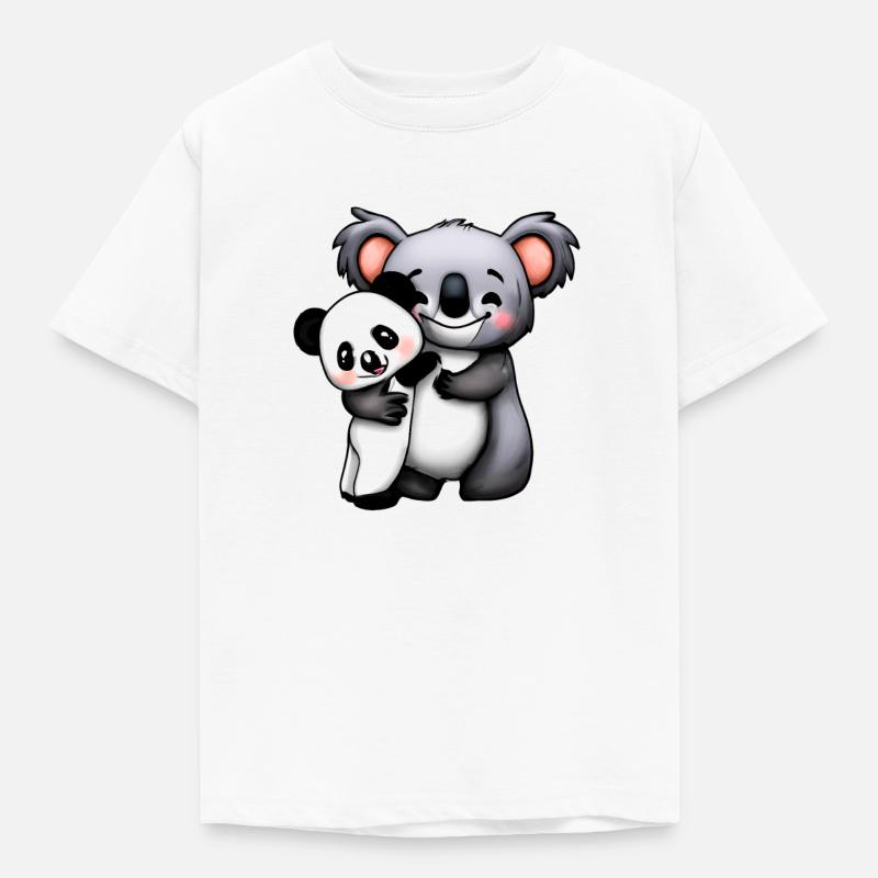 simpatico orso koala e orso panda squeeze e - Maglietta per bambini - bianco