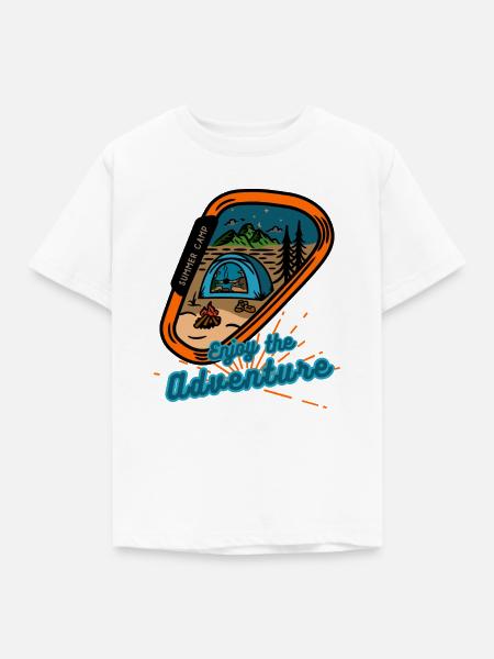 Sommer Camp Abenteuer genießen - Kinder T-Shirt - Weiß