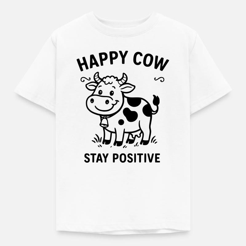 Vache heureuse - T-shirt Enfant - blanc