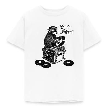Krat Graver - Kinderen T-shirt - wit - Voor - AI Model Kid Male (0cm)