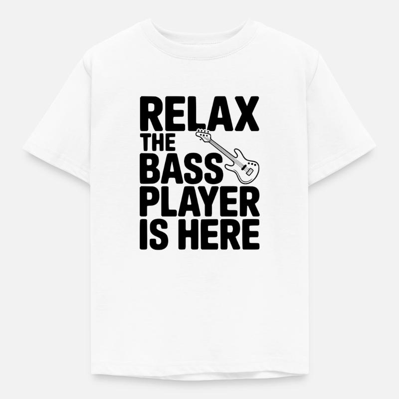 Relax the Bass Player è qui - Maglietta per bambini - bianco