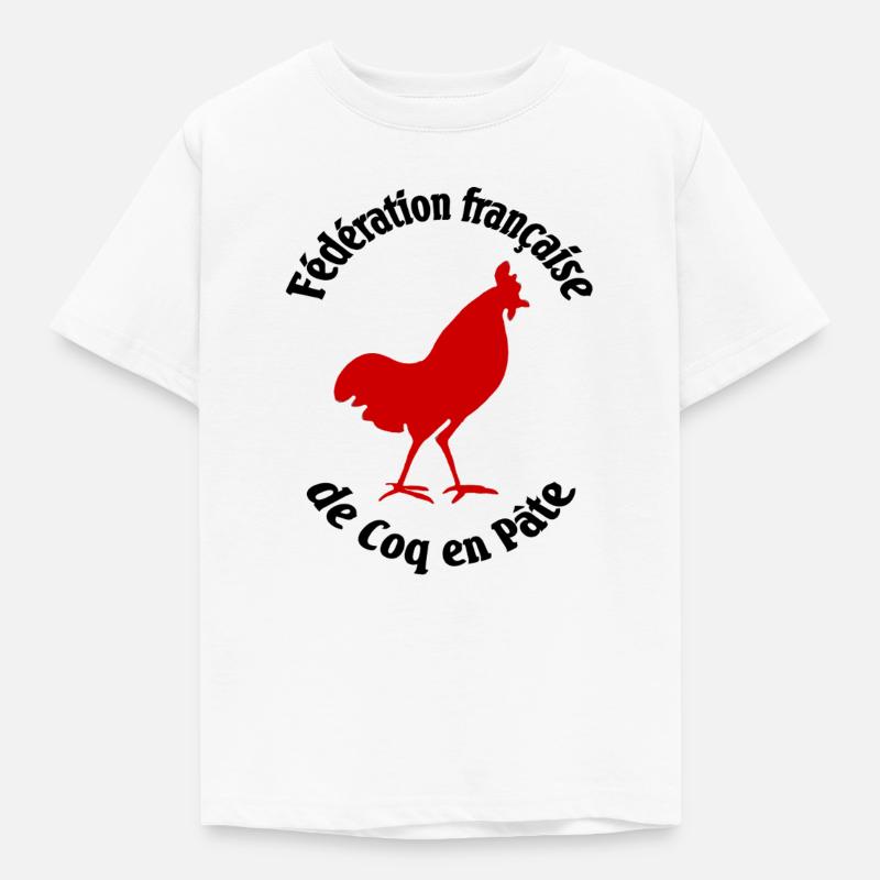 Französische Föderation von Hahnen in Paste - Kinder T-Shirt - Weiß