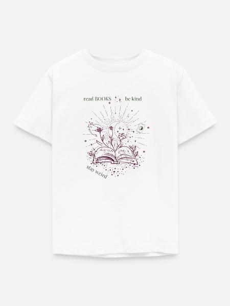 read books and be kind - Kinder T-Shirt - Weiß