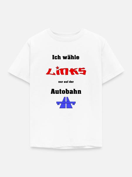 Ich wähle Links - Kinder T-Shirt - Weiß
