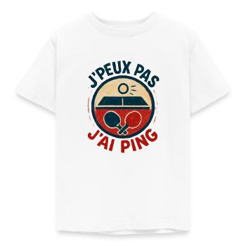 Ich kann nicht, ich ping. - Kinder T-Shirt - Weiß - Vorne - AI Model Kid Male (0cm)