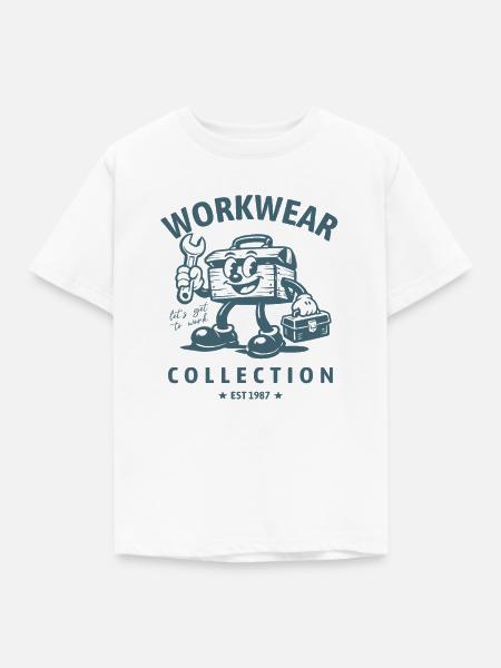Werkzeugkasten Workwear Collection - Kinder T-Shirt - Weiß