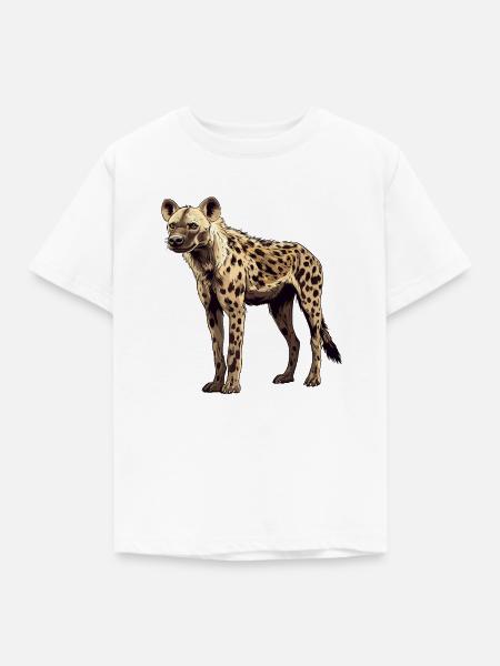 Hyäne - Kinder T-Shirt - Weiß