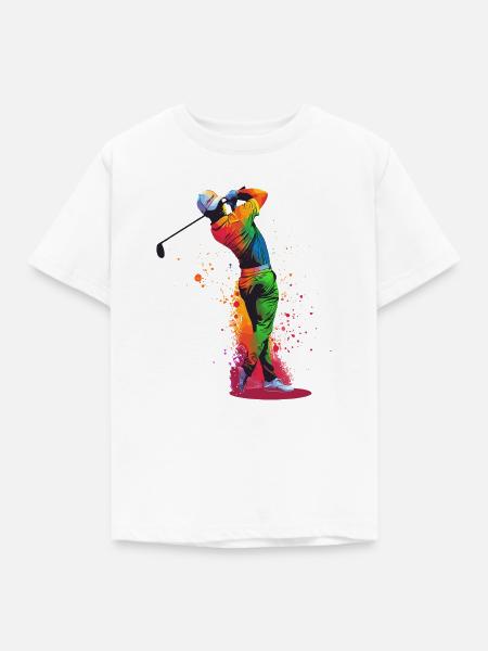 Golfspieler - Kinder T-Shirt - Weiß