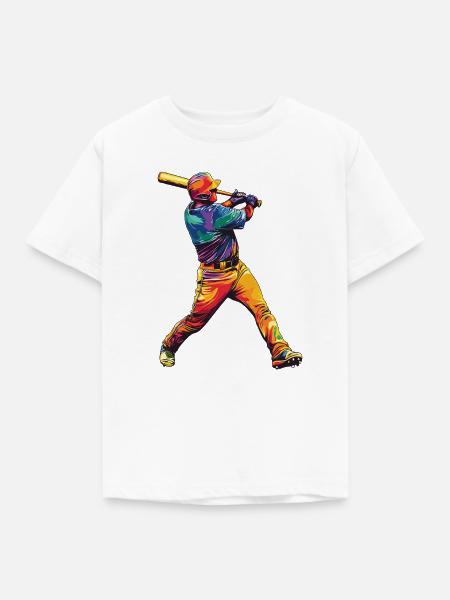 Baseballschlag - Kinder T-Shirt - Weiß