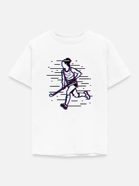 Feldhockey Mädchen - Kinder T-Shirt - Weiß