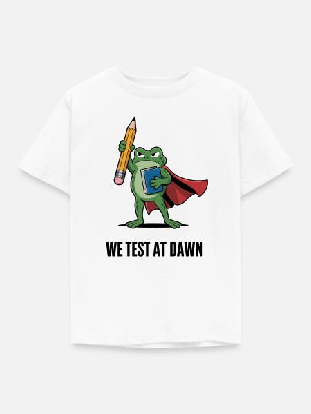 Dawn Test Froschheld - Kinder T-Shirt - Weiß