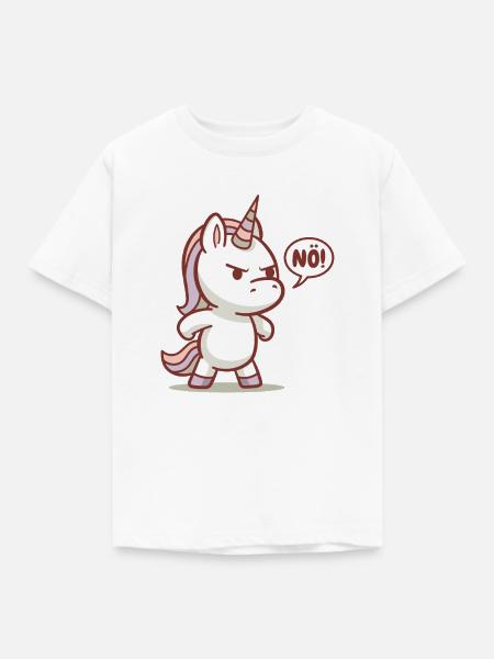 Einhorn NÖ Süß - Kinder T-Shirt - Weiß