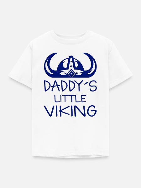 Wikinger Spruch Daddy´s little Viking - Kinder T-Shirt - Weiß