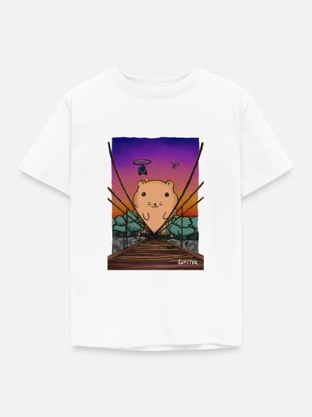 War-Hamster - Kinder T-Shirt - Weiß