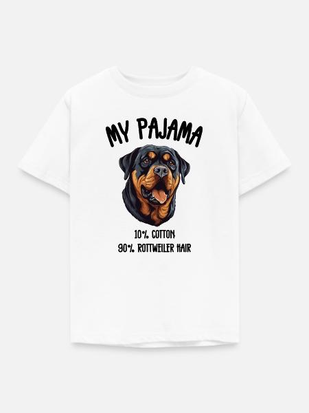 Hunde-Rottweiler-Pyjamas - Kinder T-Shirt - Weiß
