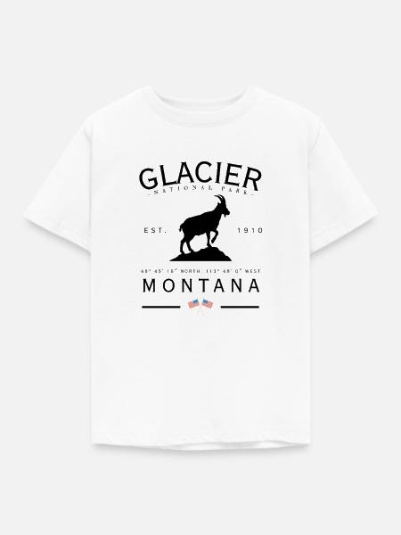 Glacier National Park - Kinder T-Shirt - Weiß