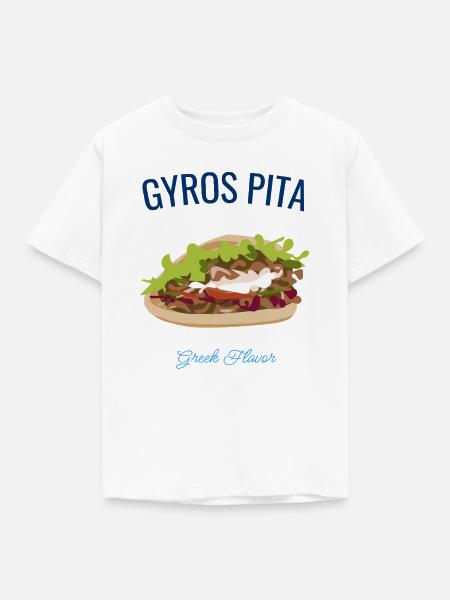 Gyros Pita – Greek Flavor - Kinder T-Shirt - Weiß