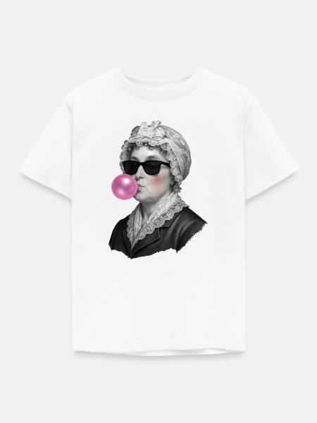 Abigail Adams Kaugummi. - Kinder T-Shirt - Weiß