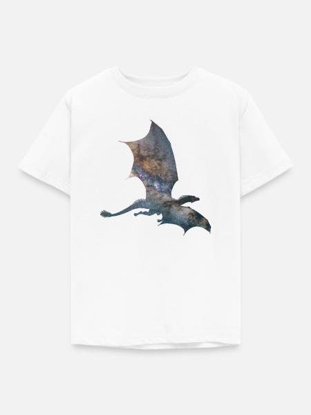 Drache Sternenhimmel - Kinder T-Shirt - Weiß