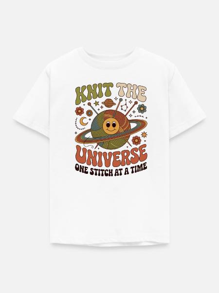 Knitting Lover – Yarn & Stricken Design - Kinder T-Shirt - Weiß