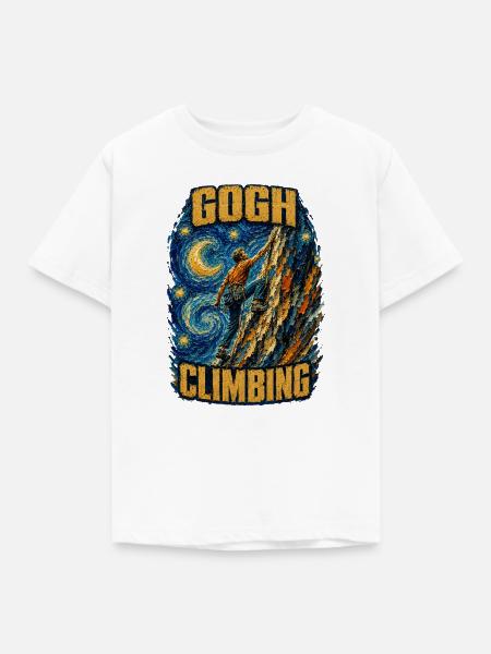 Gogh Klettern Kletterkunst - Kinder T-Shirt - Weiß