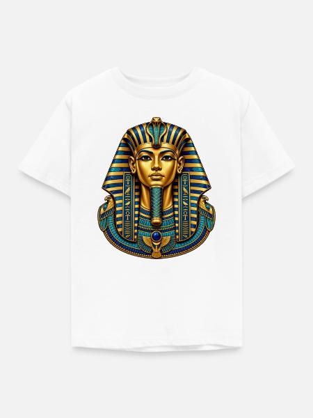 Tutanchamun – Goldene Maske - Kinder T-Shirt - Weiß