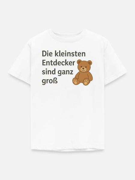 Kleine Entdecker, große Abenteuer - Kinder T-Shirt - Weiß
